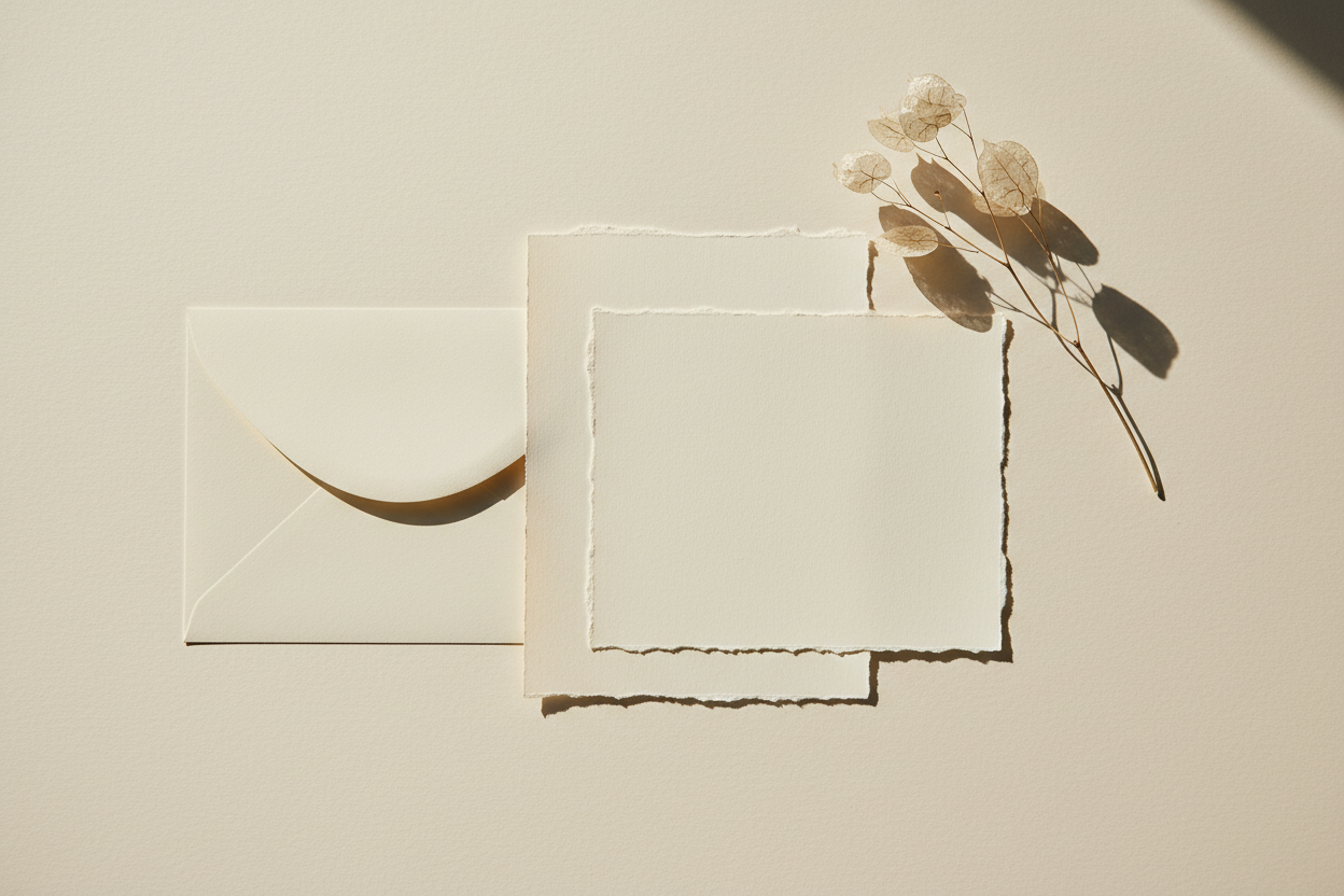 Minimal stationery flat lay